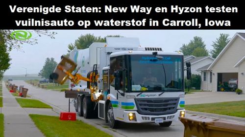 Verenigde Staten: New Way en Hyzon testen vuilnisauto op waterstof in Carroll, Iowa