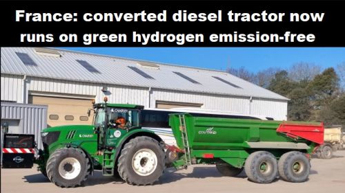 Frankrijk: omgebouwde tractor op diesel rijdt voortaan emissievrij op waterstof