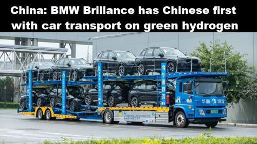 China: BMW Brillance heeft Chinese primeur met autotransport op groene waterstof