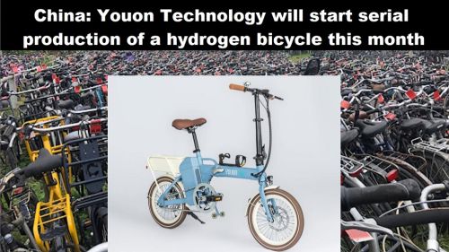 China: Youon Technology start deze maand met serieproductie van waterstoffiets