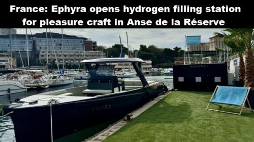 Frankrijk: Ephyra opent waterstoftankstation voor de pleziervaart in Anse de la Réserve