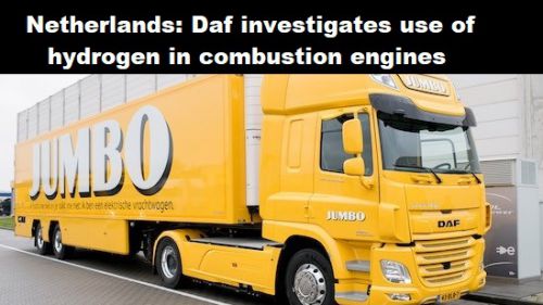 Nederland: Daf onderzoekt gebruik waterstof in verbrandingsmotoren