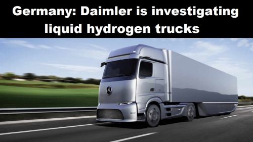 Duitsland: Daimler onderzoekt vrachtauto’s op vloeibare waterstof