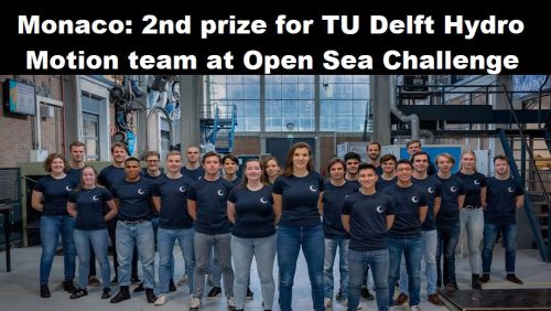 Monaco: 2e prijs voor TU Delft Hydro Motion team bij Open Sea Challenge
