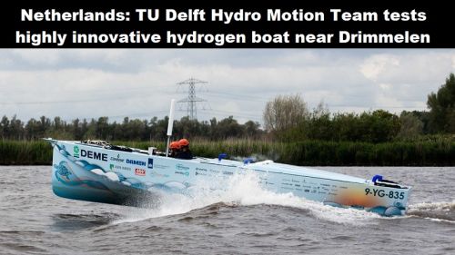 Nederland: TU Delft Hydro Motion Team test zeer innovatieve waterstofboot bij Drimmelen