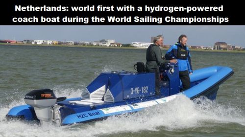 Nederland: wereldprimeur met coachboot op waterstof tijdens WK Zeilen in Den Haag