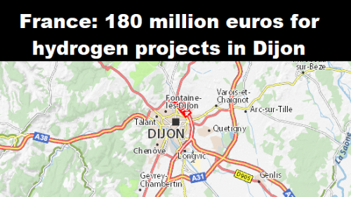 Frankrijk: 180 miljoen euro voor waterstofprojecten in Dijon