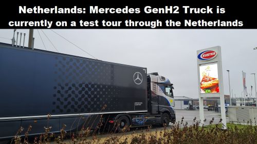 Nederland: Mercedes GenH2Truck rijdt momenteel een testtour door Nederland
