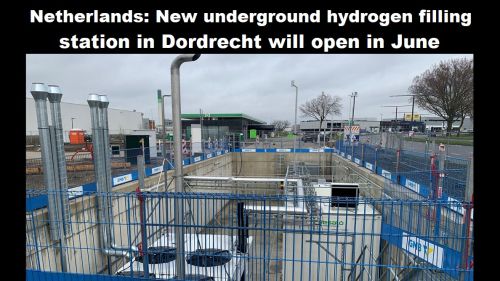 Nederland: nieuw ondergronds waterstoftankstation in Dordrecht wordt in juni geopend  