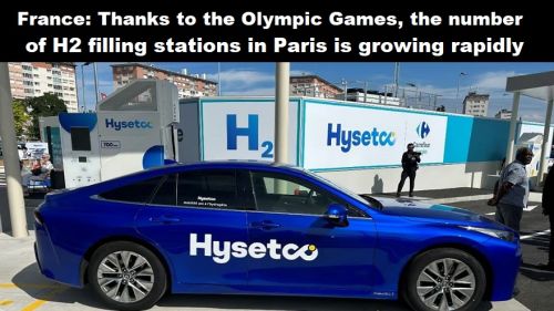 Frankrijk: dankzij de Olympische Spelen groeit het aantal waterstoftankstations in Parijs snel
