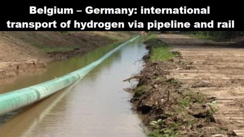 België – Duitsland: internationaal transport van waterstof via pijpleiding en spoor