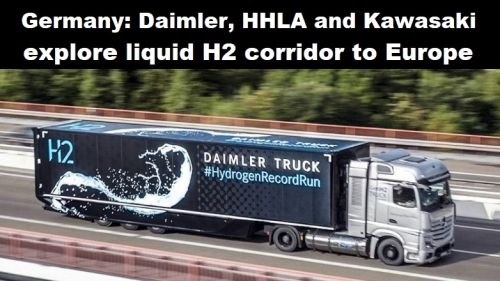 Duitsland: Daimler, HHLA en Kawasaki onderzoeken vloeibare H2-corridor naar Europa