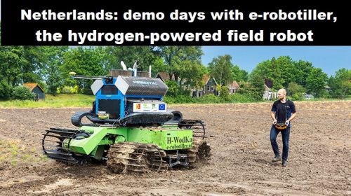 Nederland: demodagen met e-robotiller, de veld-robot op waterstof