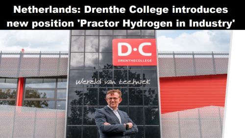 Nederland: Drenthe College komt met nieuwe functie ‘Practor Waterstof in de Industrie’
