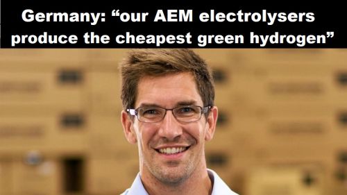Duitsland: “onze AEM-electrolysers produceren goedkoopste groene waterstof”