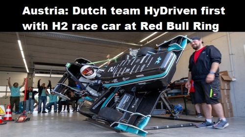 Oostenrijk: Nederlands team HyDriven als eerste met H2 raceauto op Red Bull Ring