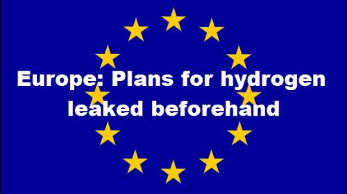Europa: nieuwe plannen met waterstof vroegtijdig uitgelekt