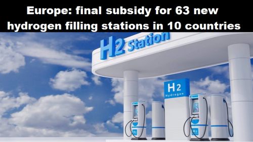 Europa: definitieve subsidie voor 63 nieuwe waterstoftankstations in 10 landen