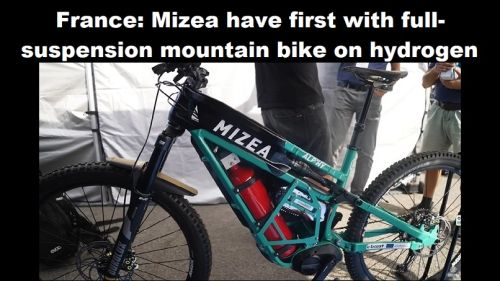 Frankrijk: Mizea heeft primeur met volledig geveerde mountainbike op waterstof