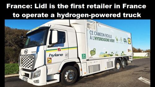 Frankrijk: Lidl rijdt als eerste retailer in Frankrijk met vrachtwagen op waterstof