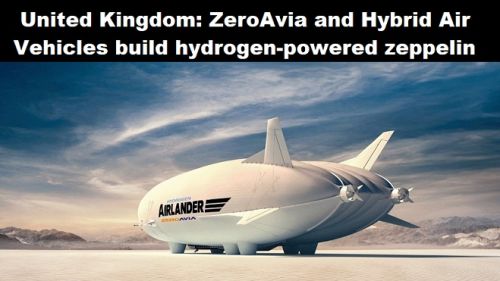 Verenigd Koninkrijk: ZeroAvia en Hybrid Air Vehicles bouwen zeppelin op waterstof