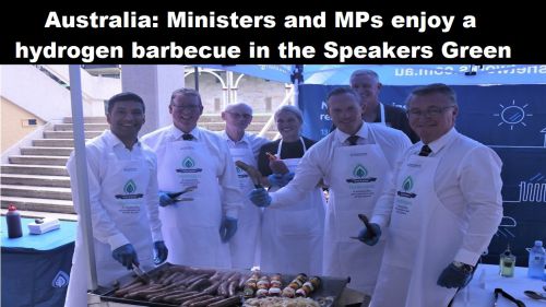 Australië: ministers en parlementsleden genieten van barbecue op waterstof