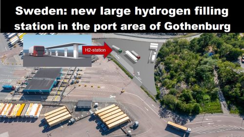 Zweden: nieuw groot waterstoftankstation in het havengebied van Gotenburg
