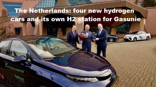 Nederland: vier nieuwe waterstofauto’s en eigen tankstation voor de Gasunie
