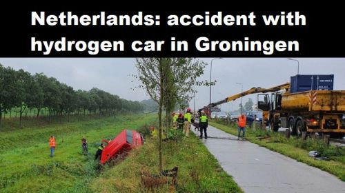 Nederland: ongeluk met waterstofauto in Groningen
