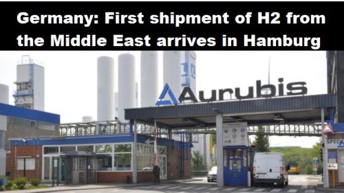 Duitsland: eerste zending H2 uit het Midden-Oosten arriveert in Hamburg