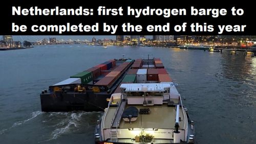 Nederland: eerste binnenvaartschip op waterstof eind dit jaar in de vaart
