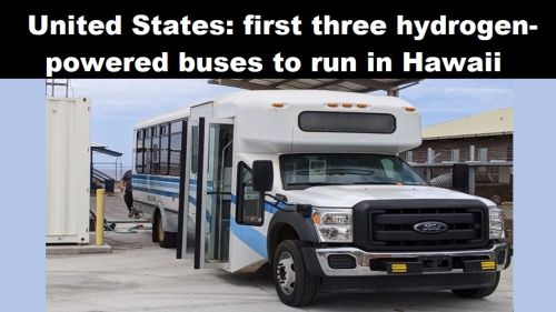 Verenigde Staten: eerste drie bussen op waterstof gaan rijden op Hawaï