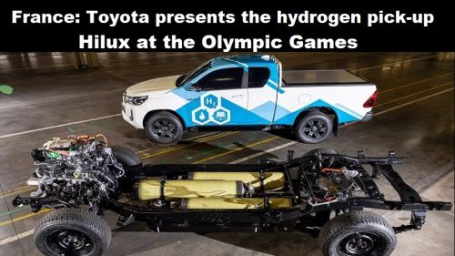 Frankrijk: Toyota presenteert de waterstof pick-up Hilux op de Olympische Spelen
