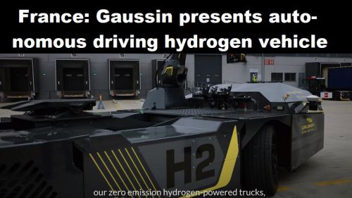 Frankrijk: Gaussin presenteert autonoom rijden waterstofvoertuig (film)