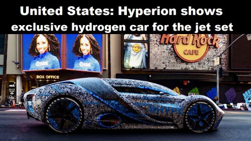 Verenigde Staten: Hyperion showt exclusieve waterstof-car voor de jetset