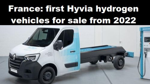 Frankrijk: eerste waterstofvoertuigen van Hyvia vanaf 2022 te koop