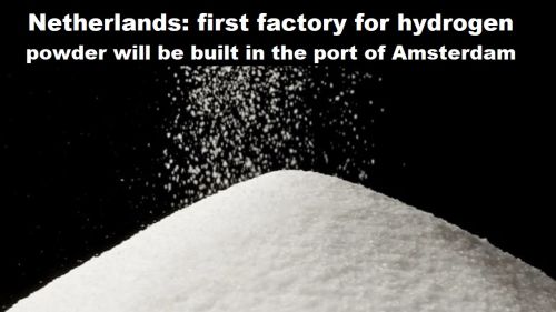 Nederland: eerste fabriek voor waterstof-poeder komt in de haven van Amsterdam