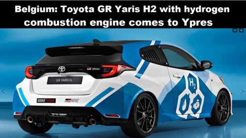 België: Toyota GR Yaris H2 met waterstofverbrandingsmotor te zien in Ieper