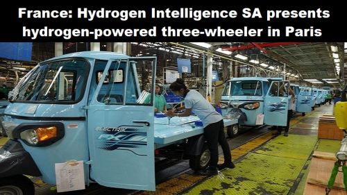 Frankrijk: Hydrogen Intelligence SA presenteert tuk-tuk op waterstof in Parijs
