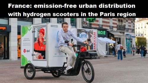 Frankrijk: emissievrije stadsdistributie met scooters op waterstof in regio Parijs