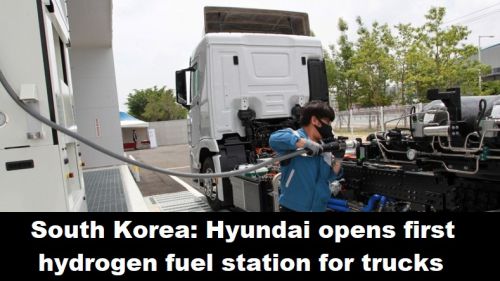 Zuid-Korea: Hyundai opent eerste waterstof-tankstation voor vrachtauto’s