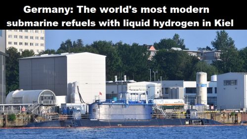 Duitsland: modernste onderzeeboot ter wereld tankt vloeibare waterstof in Kiel