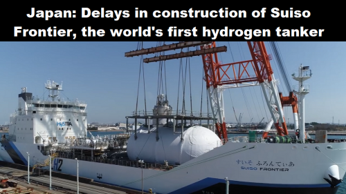 Japan: vertraging bij bouw Suiso Frontier, de eerste waterstoftanker ter wereld