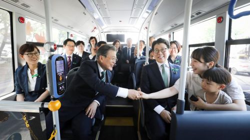 Korea: Presidentiële belangstelling voor stadsbus op waterstof