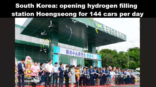 Zuid-Korea: opening waterstoftankstation Hoengseong voor 144 auto’s per dag