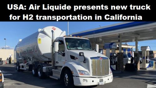 VS: Air Liquide presenteert nieuwe truck voor H2-transport in Californië