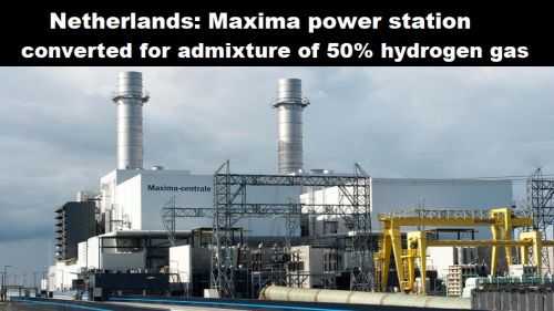 Nederland: Maxima-centrale omgebouwd voor bijmengen van 50% waterstofgas