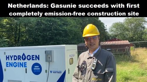 Nederland: Gasunie tevreden over eerste geheel emissievrije bouwplaats