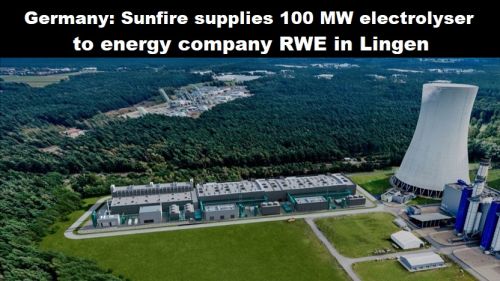 Duitsland: Sunfire levert 100 MW elektrolyser aan energiebedrijf RWE in Lingen