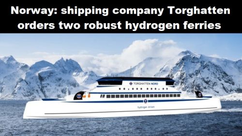 Noorwegen: rederij Torghatten bestelt twee robuuste veerboten op waterstof